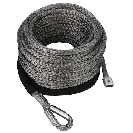 Bulldog Winch 8mm x 50ft Synthetic Rope, Grey 20226
